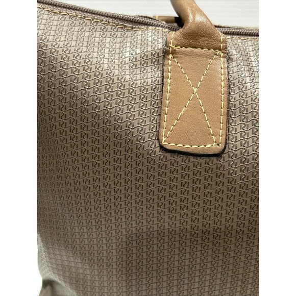 Vintage Ricardo of Beverly Hills Beige Tote Travel Overnight Carry All Bag - Picture 14 of 16